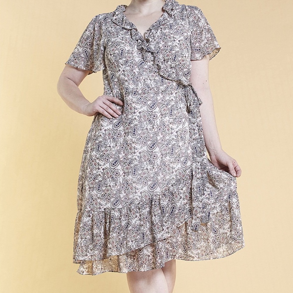 Cross Over Plus Size Dress